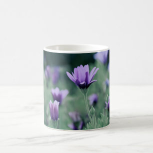 Taza De Café Flores púrpuras delicadas
