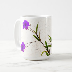 Taza De Café Flores púrpuras en la brisa