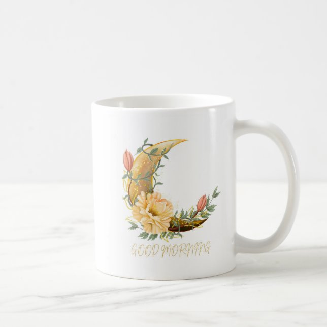 Taza De Café Flores que florecen de noche (Derecha)