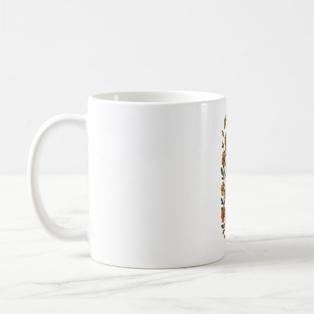 Taza De Café Flores recuperadoras de Labrador de Halloween (Izquierda)