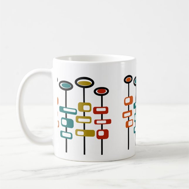 Taza De Café Flores retro (Izquierda)
