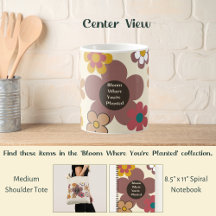 Flores retro "florecen donde te plantan"