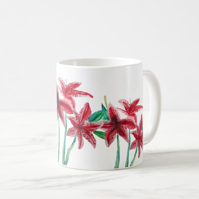 Taza De Café Flores rojas (Anverso derecho)