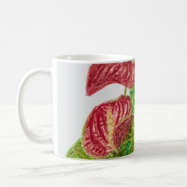 Taza De Café flores rojas de anturio