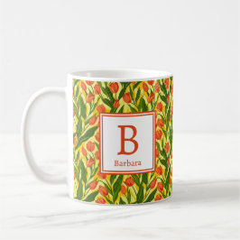 Taza De Café Flores románticas de primavera personalizadas