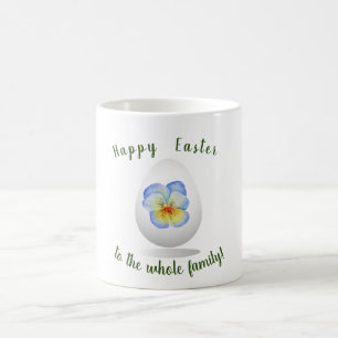 Taza De Café Flores románticas Feliz Pascua a tu Minimalista