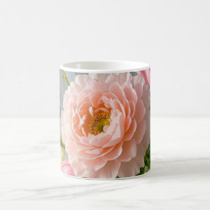 Taza De Café Flores rosa elegantes y desenfadadas