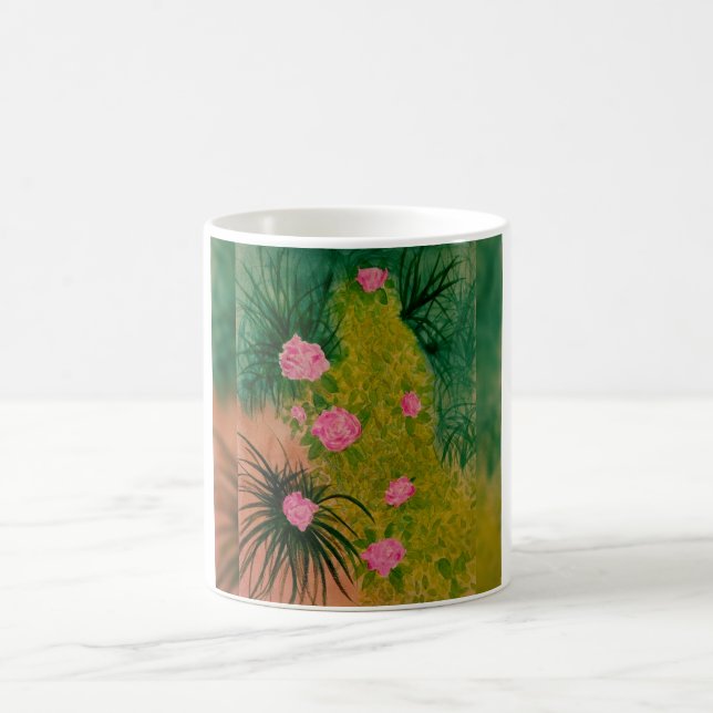 Taza De Café Flores rosadas (Centro)