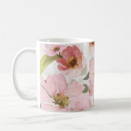 Taza De Café flores rosadas