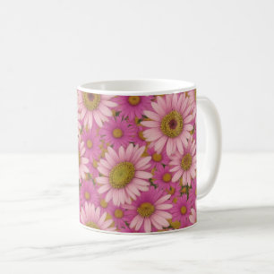 Taza De Café Flores rosadas de margarita