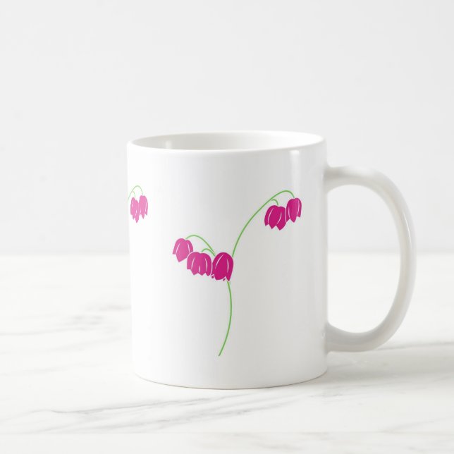 Taza De Café Flores rosadas de nevada (Derecha)