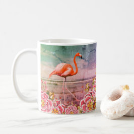 Taza De Café Flores rosadas orientales y de playa