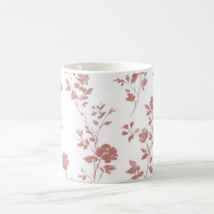 Taza De Café Flores Rosadas Rosa