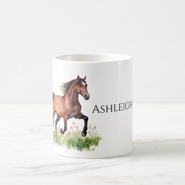Taza De Café Flores rosas de caballo (Centro)