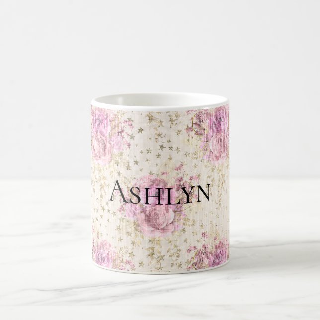 Taza De Café Flores rosas de moda (Centro)