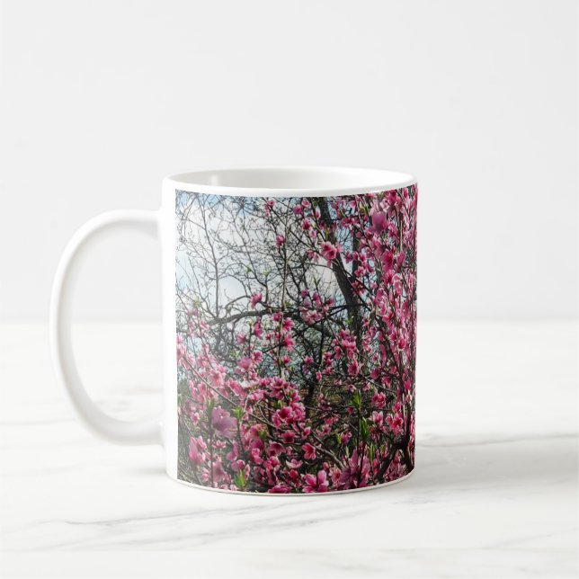 Taza De Café Flores rosas Mug (Izquierda)