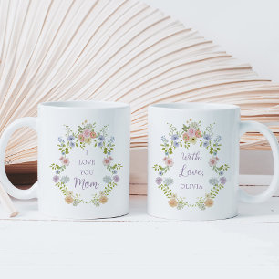 Taza De Café Flores salvajes de primavera de bonito Amar a ma