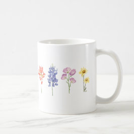 Taza De Café Flores salvajes de Texas - Pincel indio, Bluebonne