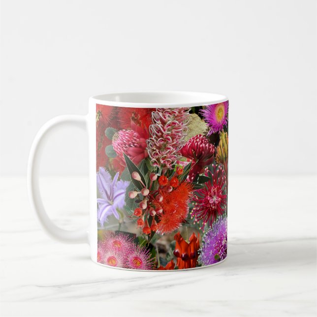 Taza De Café Flores salvajes nativas australianas (Izquierda)