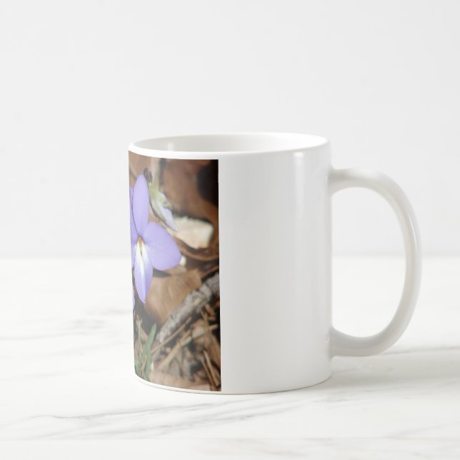 Taza De Café Flores salvajes Regalos y ropa Violeta III de pie  (Derecha)