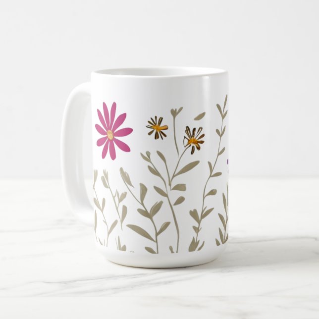 Taza De Café Flores silvestres (Anverso izquierdo)