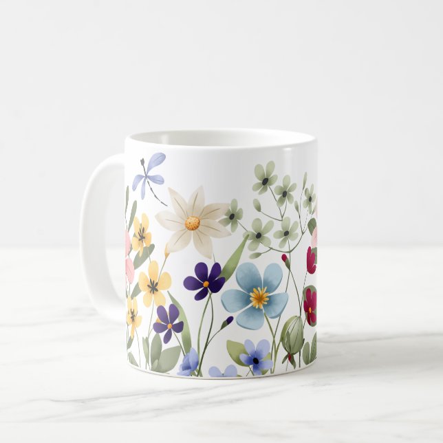 Taza De Café Flores silvestres (Anverso izquierdo)