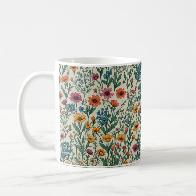 Taza De Café Flores silvestres (Izquierda)