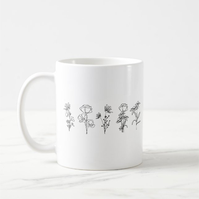 Taza De Café Flores silvestres (Izquierda)