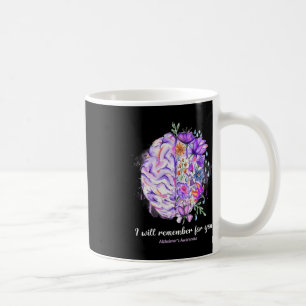 Taza De Café Flores Silvestres Cerebro Recuerde Para Usted Alzh