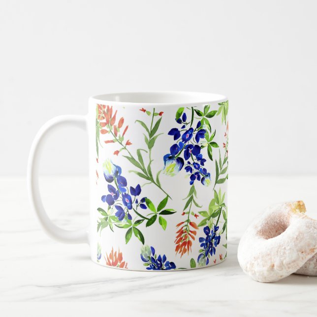 Taza De Café Flores silvestres Coffee Mug (Con donut)