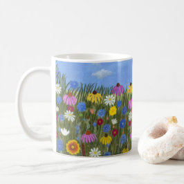 Taza De Café Flores silvestres con margaritas clásico