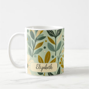 Taza De Café Flores silvestres de Boho floral de medio siglo Fl