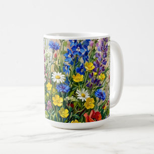 Taza De Café Flores silvestres de pradera veraniega