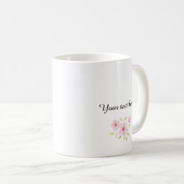 Taza De Café Flores silvestres delicadas acuarelas