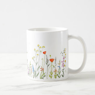 Taza De Café Flores silvestres en acuarelas café Mug