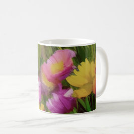 Taza De Café Flores Silvestres En El Agua Dusk Watercolor Flora