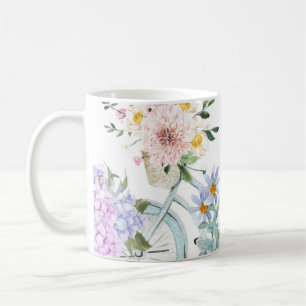 Taza De Café Flores Silvestres, en una vieja bicicleta Mezcla y
