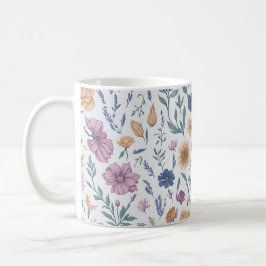 Taza De Café Flores silvestres - encanto rústico