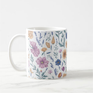 Taza De Café Flores silvestres - encanto rústico