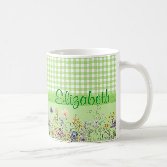 Taza De Café Flores silvestres estilo cabaña (Derecha)