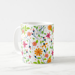 Taza De Café Flores silvestres Floral, Jardín Botánico, gif Col