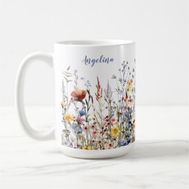 Taza De Café Flores silvestres Flores acuáticas praderas