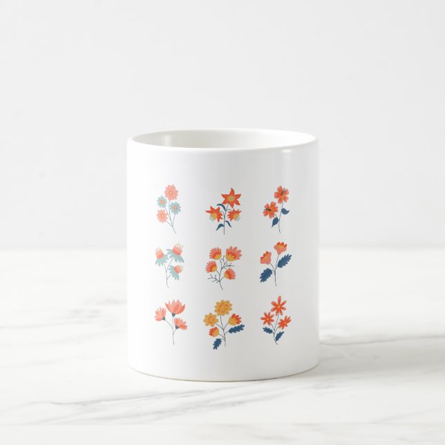 Taza De Café Flores silvestres Flores botánicas (Centro)