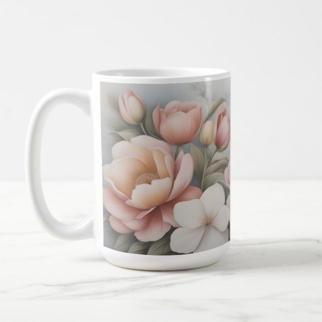 Taza De Café Flores silvestres mixtas - Flor Pastel clásica (Izquierda)