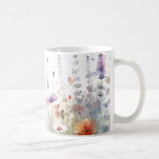 Taza De Café Flores silvestres modernas (Derecha)