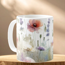 Taza De Café Flores Silvestres Modernas
