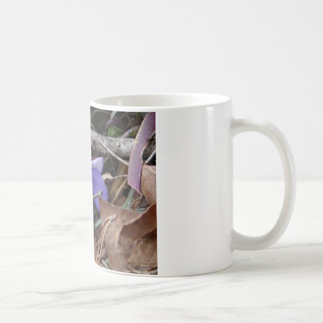 Taza De Café Flores silvestres Pájaros Violeta de pies Terraza  (Derecha)