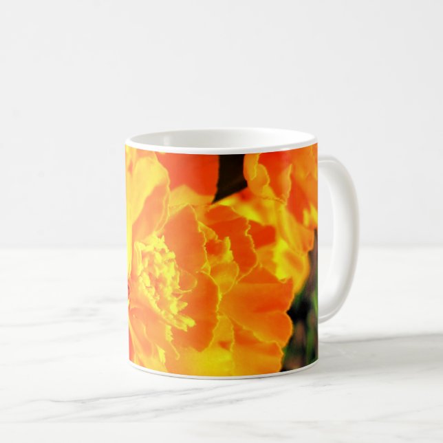 Taza De Café Flores soleadas de las maravillas anaranjadas (Anverso derecho)