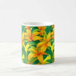 Taza De Café Flores tropicales coloridas