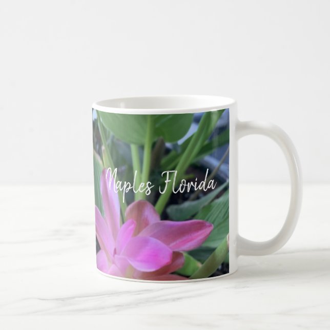 Taza De Café Flores tropicales de Nápoles Florida (Derecha)